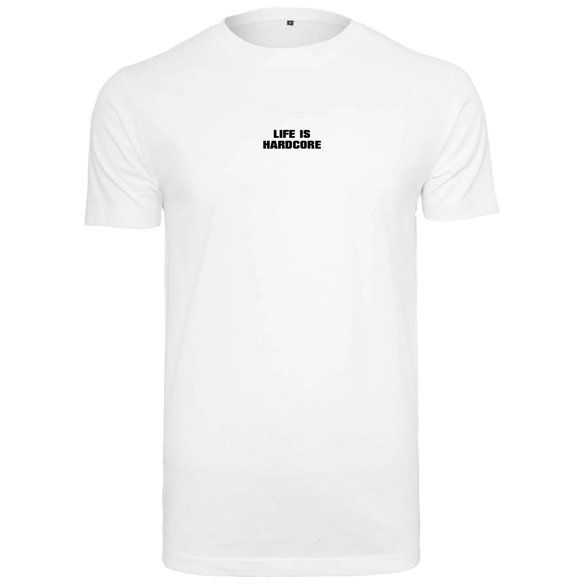 Hardcore is more than just music t-shirt in het wit EN life is hardcore op coreplaza