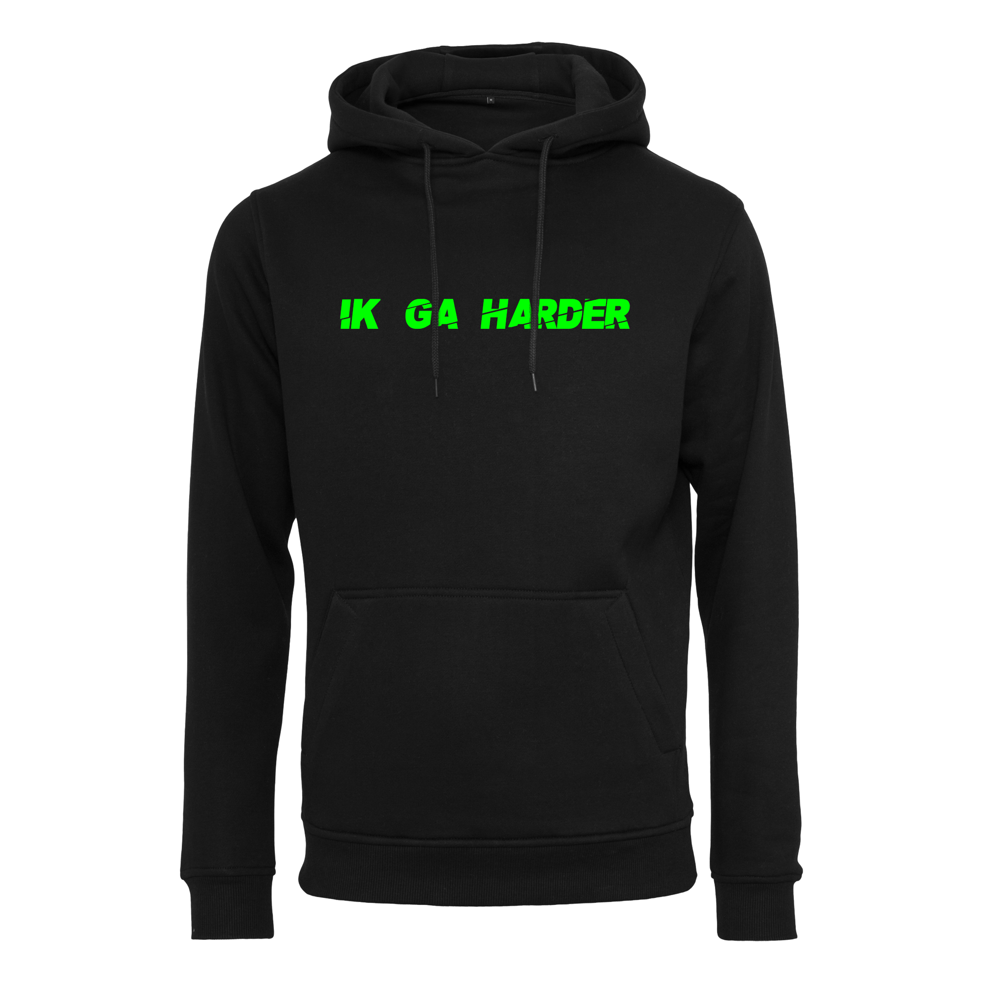 Zwarte Hoody met Ik ga harder op Coreplaza