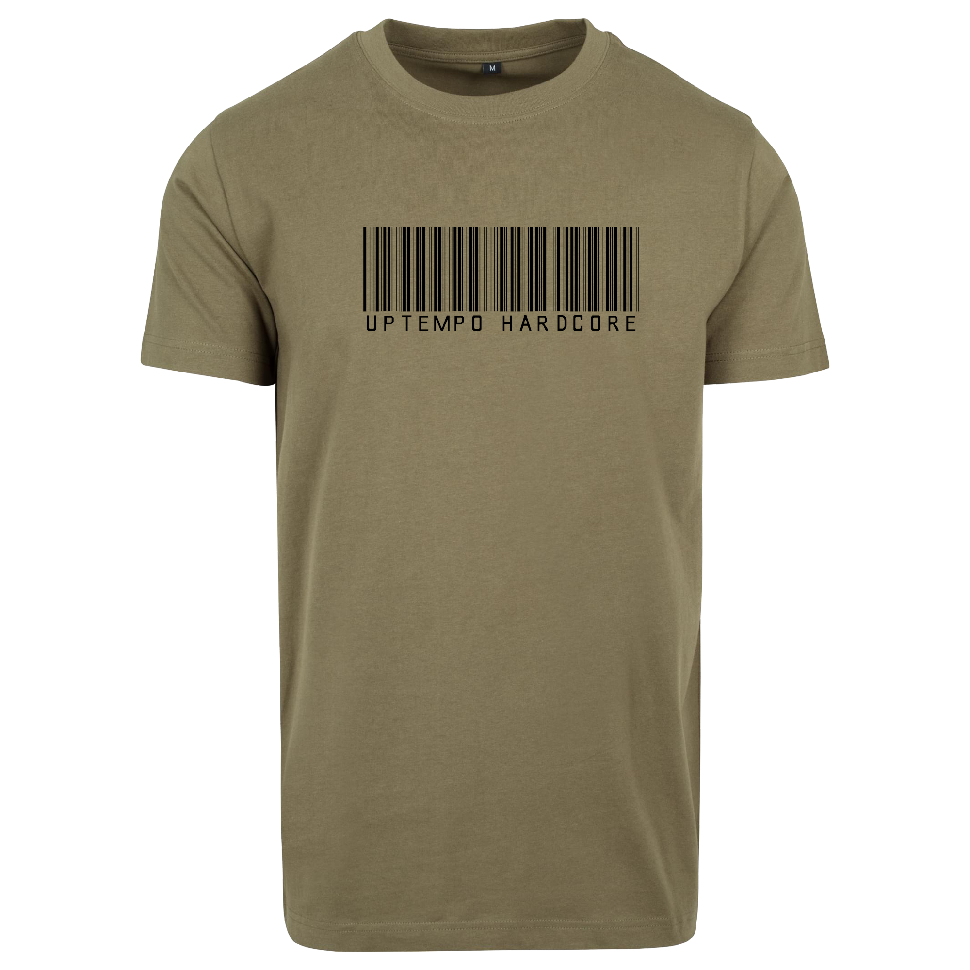 olijf T-shirt met een barcode en uptempo op Coreplaza.