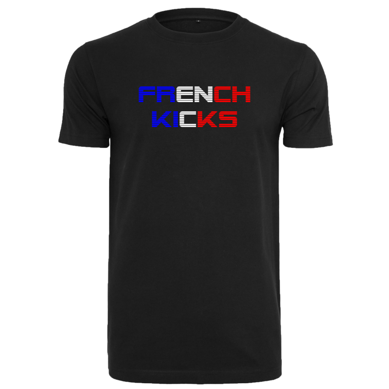 Zwart T-shirt met French kicks, van Frenchcore op Coreplaza.